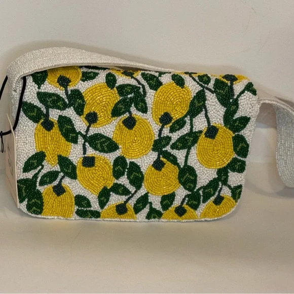 Lemon Beaded Shoulder Bag - Picture 2 of 5
